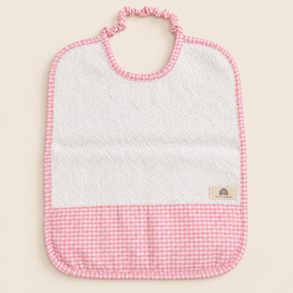 Bavaglino pappa quadretto rosa